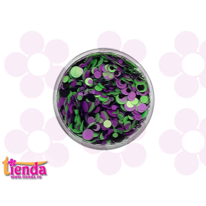 CONFETTI NEGRU, VIOLET ȘI VERNIL CONFETTI NEGRU, VIOLET ȘI VERNIL