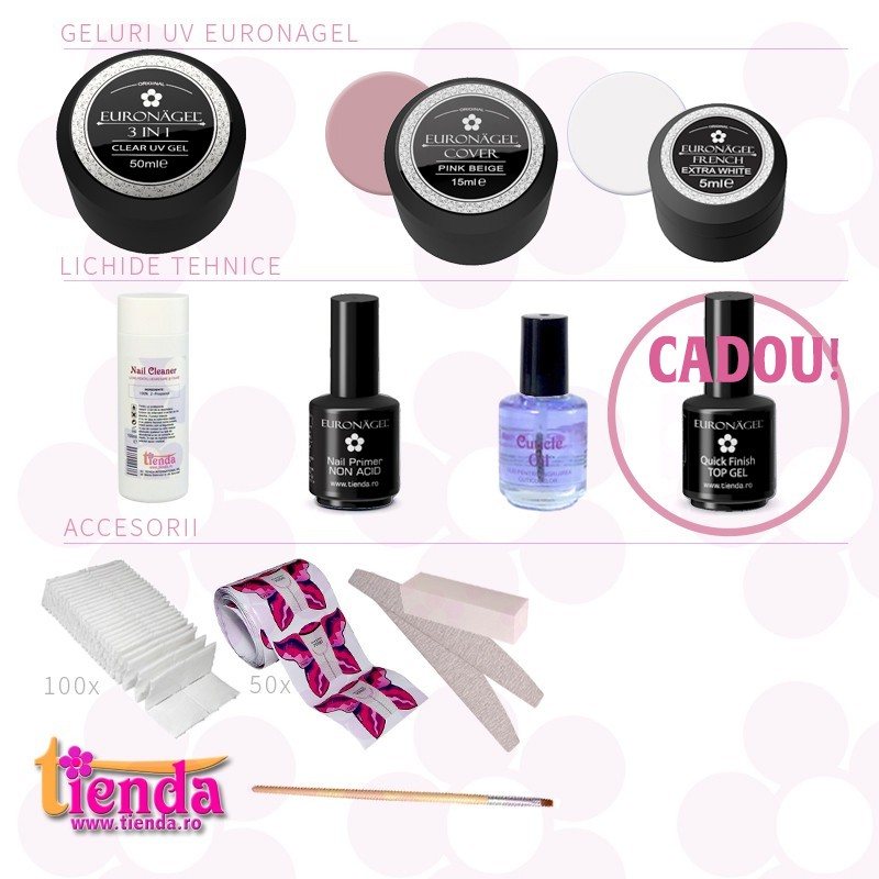 KIT EURONAGEL 2 - fără lampa UV KIT EURONAGEL 2 - fără lampa UV