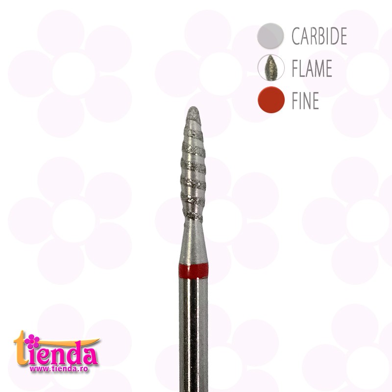 BIT DIAMANTAT - TORNADO - FLACARĂ ROȘU 2,3x10mm BIT DIAMANTAT - TORNADO - FLACARĂ ROȘU 2,3x10mm