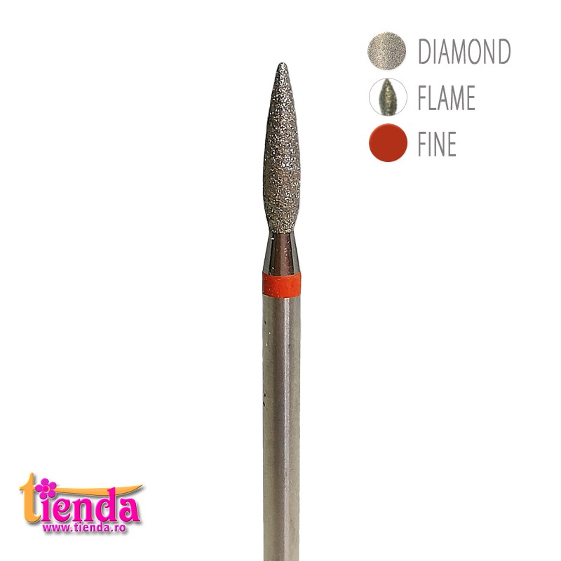 BIT DIAMANTAT - FLACARĂ ROȘU 2,3x10mm BIT DIAMANTAT - FLACARĂ ROȘU 2,3x10mm
