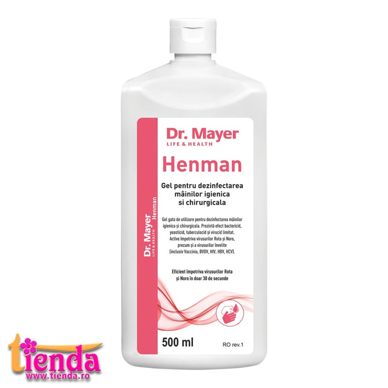 Dezinfectant maini 500ml HENMAN Dr.Mayer Dezinfectant maini 500ml HENMAN Dr.Mayer