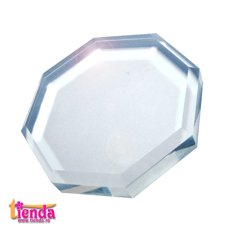 PLACĂ STICLĂ HEXAGON 5,5cm PLACĂ STICLĂ HEXAGON 5,5cm