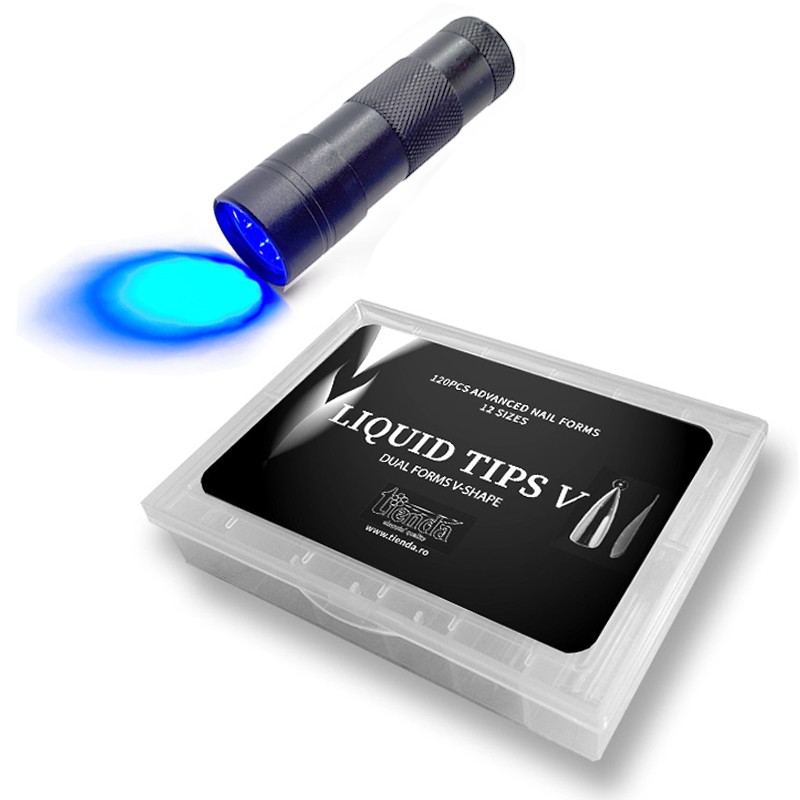KIT LIQUID TIPS V SET REUTILIZABIL + MINI LAMPĂ LEDUV KIT LIQUID TIPS V SET REUTILIZABIL + MINI LAMPĂ LEDUV