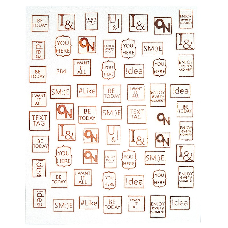 Tatuaj litere aurii 384 Tatuaj litere aurii 384