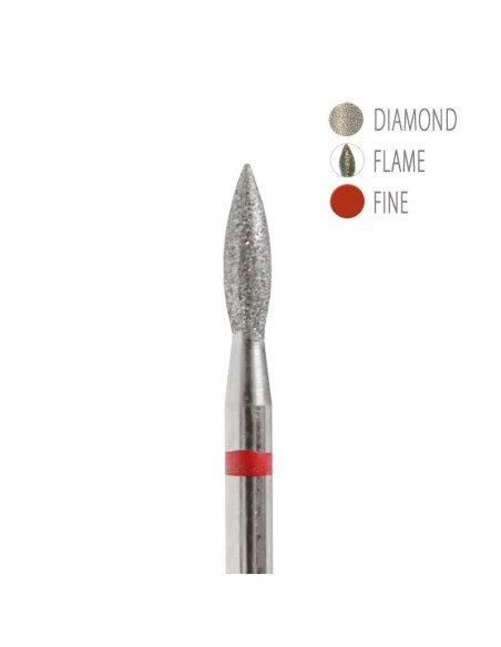 BIT DIAMANTAT - FLACARĂ ROȘU 2,3x10mm  BIT DIAMANTAT - FLACARĂ ROȘU 2,3x10mm