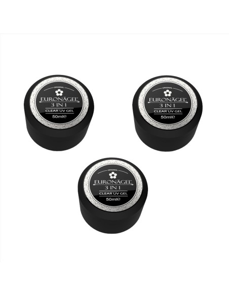 GEL UV 3 în1 Tienda Euronägel CLEAR  50ml GEL UV 3 în1 Tienda Euronägel CLEAR  50ml
