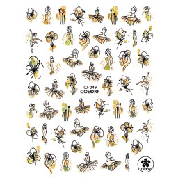 Sketch Abțibild CJ-049 GOLDEN BLACK