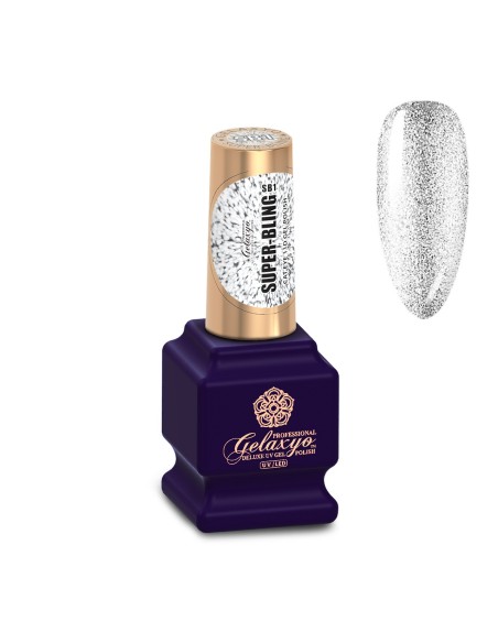 Oja Semipermanenta Gel Polish Argintie Gelaxyo Cat-Eye Super-Bling - 7 ML