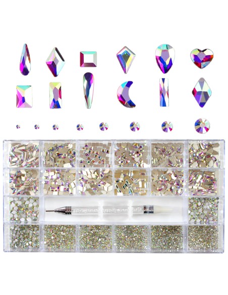 CASETĂ CRISTALE FAȚETATE CU REFLEXII MULTICOLORE