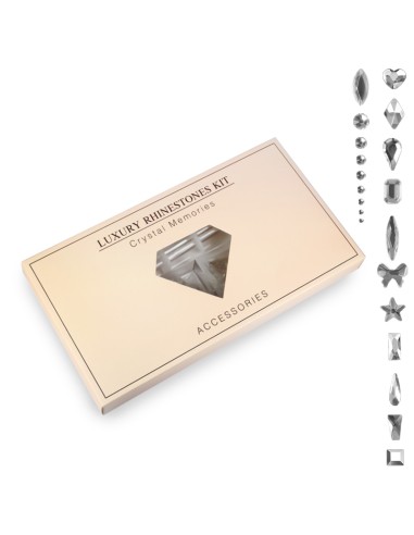 CASETĂ CRISTALE FAȚETATE ARGINTII