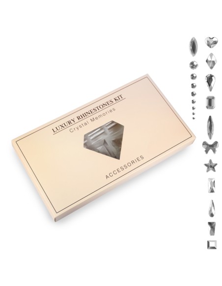 CASETĂ CRISTALE FAȚETATE ARGINTII