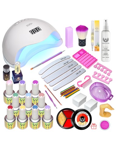 KIT RUBBER3 MAXI CU LAMPĂ SUN5 WHITE + CADOU PREMIUM
