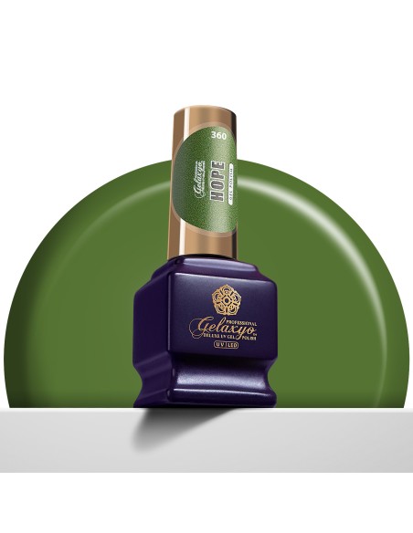 Oja Semipermanenta Gel Polish Verde Gelaxyo Hope 360 - 7 ml