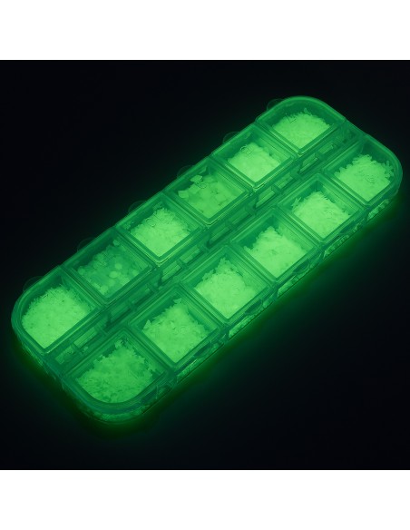 CUTIE CU 12 MODELE DE PAIETE LUMINISCENTE