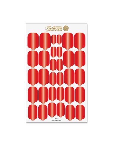 Nail Wraps Gelaxyo - W01- Dégradé Red