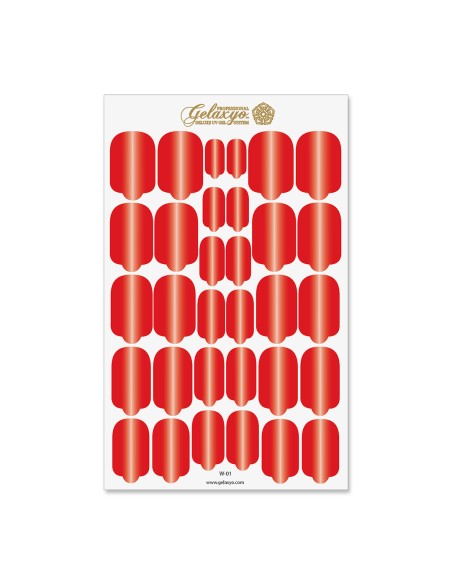 Nail Wraps Gelaxyo - W01- Dégradé Red
