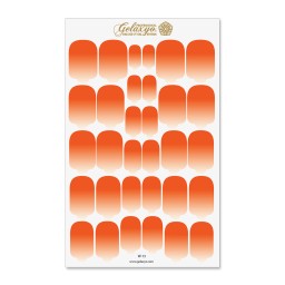 Nail Wraps Gelaxyo - W13 - Dégradé Orange