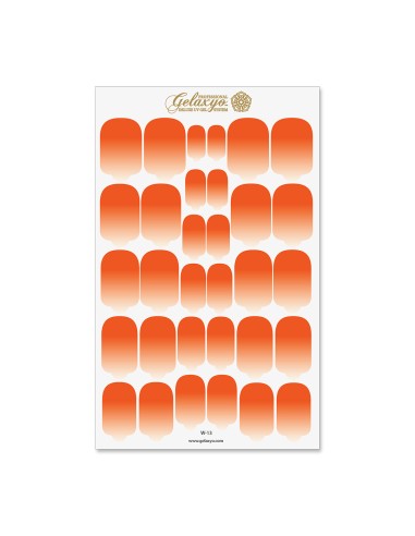 Nail Wraps Gelaxyo - W13 - Dégradé Orange