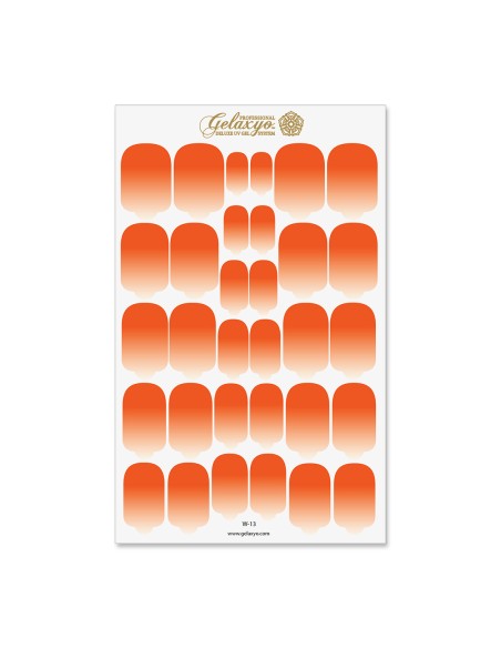 Nail Wraps Gelaxyo - W13 - Dégradé Orange