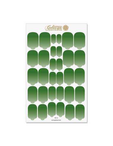 Nail Wraps Gelaxyo - W15 - Dégradé Green