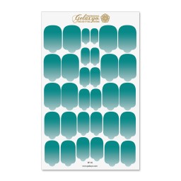 Nail Wraps Gelaxyo - W16 - Dégradé Turquoise