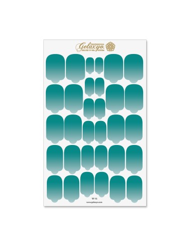 Nail Wraps Gelaxyo - W16 - Dégradé Turquoise