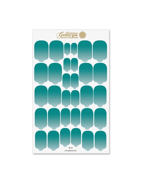 Nail Wraps Gelaxyo - W16 - Dégradé Turquoise