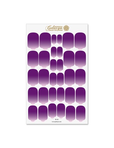 Nail Wraps Gelaxyo - W18 - Dégradé Violet
