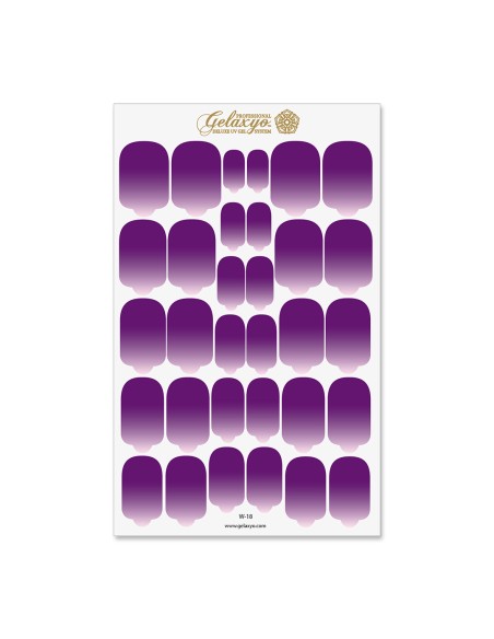 Nail Wraps Gelaxyo - W18 - Dégradé Violet