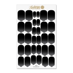 Nail Wraps Gelaxyo - W20 - Dégradé Black