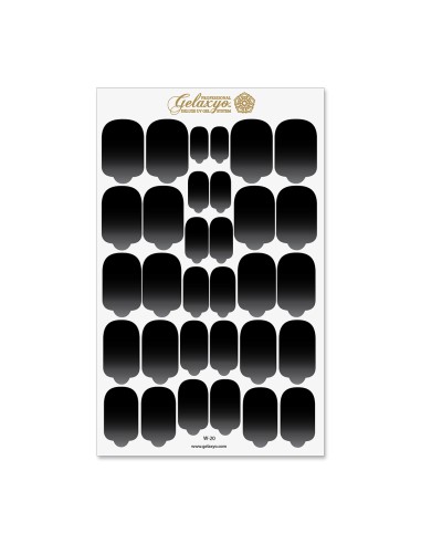 Nail Wraps Gelaxyo - W20 - Dégradé Black