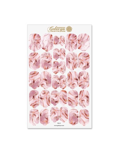 Nail Wraps Gelaxyo - W21- precious marble pink