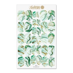 Nail Wraps Gelaxyo - W23 - precious marble green