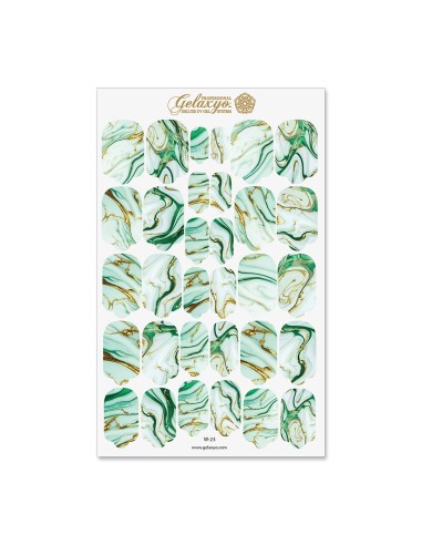Nail Wraps Gelaxyo - W23 - precious marble green