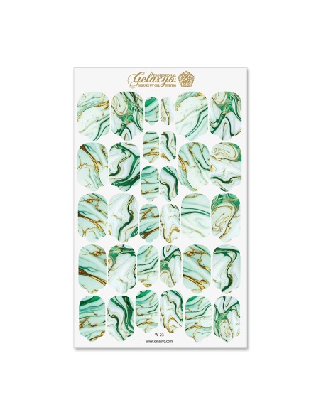 Nail Wraps Gelaxyo - W23 - precious marble green