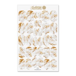 Nail Wraps Gelaxyo - W24 - precious marble gold
