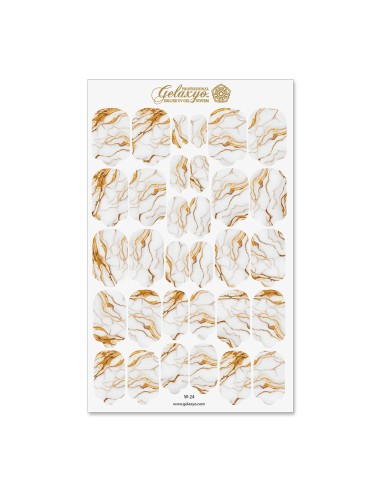 Nail Wraps Gelaxyo - W24 - precious marble gold