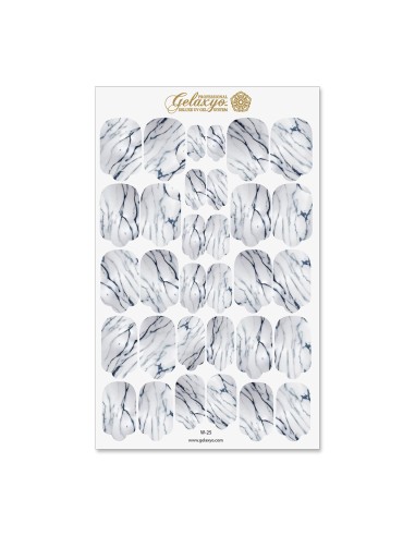 Nail Wraps Gelaxyo - W25 - precious marble ivory