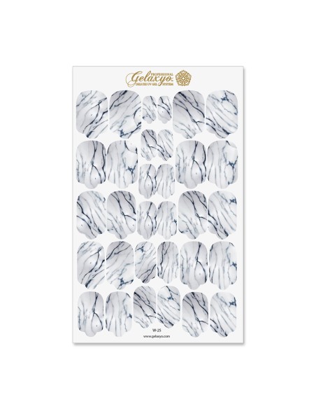 Nail Wraps Gelaxyo - W25 - precious marble ivory