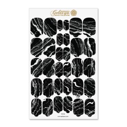 Nail Wraps Gelaxyo - W26 - precious marble black
