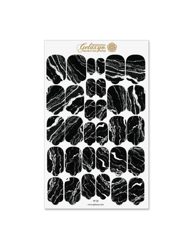 Nail Wraps Gelaxyo - W26 - precious marble black