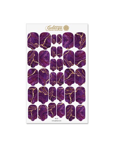 Nail Wraps Gelaxyo - W27 - precious marble violet