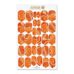 Nail Wraps Gelaxyo - W28 - precious marble orange