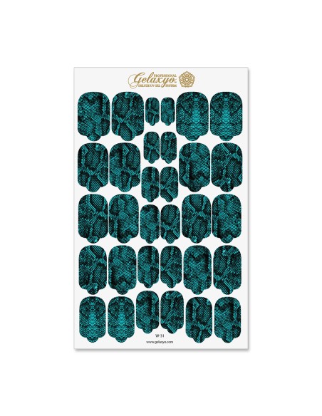 Nail Wraps Gelaxyo - W31 - Alien Reptile