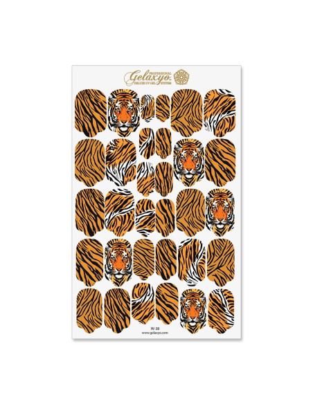 Nail Wraps Gelaxyo - W38 - wild tiger