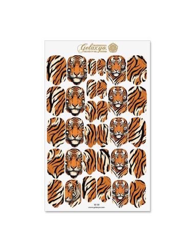 Nail Wraps Gelaxyo - W39 - Tiger Majesty