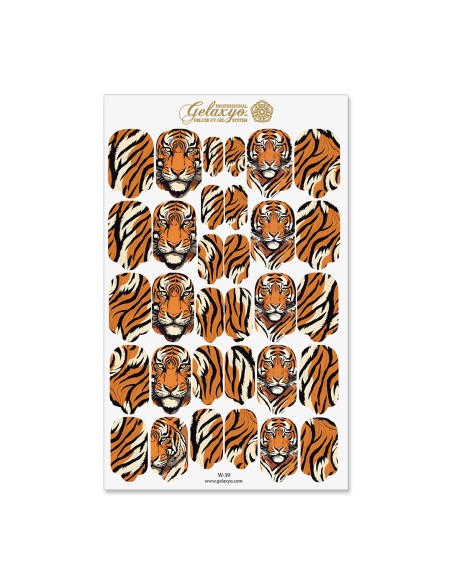 Nail Wraps Gelaxyo - W39 - Tiger Majesty