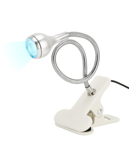 LAMPĂ UV-LED CU BRAȚ FLEXIBIL SILVER