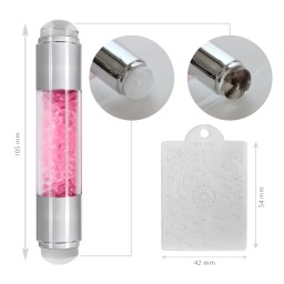 SET ŞTAMPILĂ DUBLĂ SILICON CU CRISTALE ȘI MATRIȚĂ XY-N10 2