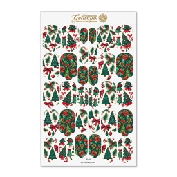 Nail Wraps Gelaxyo - W40 - Ribbon Noel